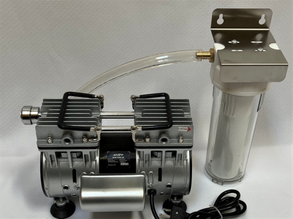 Vacuum Supply Piston Vacuum Pump+ Inlet Vacuum Filter Dust Trap Workshop CNC Table etc